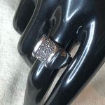 MICHAEL DAWKINS Sterling Silver Starry Night Oxidized Caviar Accent Ring Sz 8.75 Photo 4