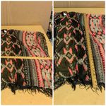 UNBRANDED FRINGE TRIM BLACK, CORAL & TAN SCARF/ SHAWL (OSFM) Multiple Photo 10