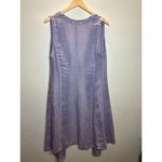 Kleen Women's Size S Purple Linen Lagenlook Tie Front Cardigan Blouse EUC Photo 1