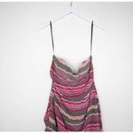 Parker NEW  Sweetheart 100%‎ Silk Mini Strapless Dress, Pink print, M Photo 5