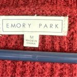 Emory park Size Medium Long Sleeve V-Neck Ribbed Maroon Hi-Lo Sweater Photo 9