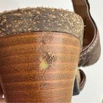 Taos Teezer Cork Sole Strappy Leather Block Heel Sandals Brown 8 Boho Hipster Photo 12