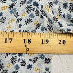 Garnet Hill Garnet White Hill Blue Yellow Floral Blouse Womens 0 Shirt Casual Flowy Spring Photo 5