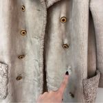 Cream Fur Vintage Long Coat Tan Size L Photo 3