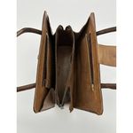 Unique Vintage Vtg Aztec Hand Tooled Large Leather Purse Mayan Calendar/Bull FightChief Satchel Photo 3