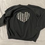 Hanes Her Way Womens 3D Black Pullover Heart Love Floral Graphic Sweatshirt - Size S Photo 0