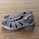 Bzees  Finale Sandals Woman's Size 11 M Elastic Strappy Black Wedge Shimmer Shoes Photo 5