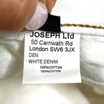 Joseph Button Fly Jeans in White with Contrast Stitching Size 26 Photo 9