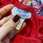 Vintage 70s Lady Cameo Lingerie Harley Quinn Red and Black Lace Nylon Jumpsuit Photo 6