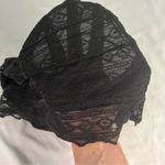 PINK - Victoria's Secret  Black Lace Bralette Size M Festival Geometric Sheer Photo 2