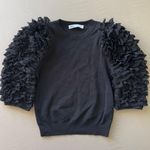 ZARA Lace Puff Sleeve Knit Top Photo 3