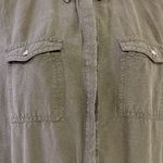 Loft  Army Green 1/2 Button Elastic Waist Jogger Jumpsuit w/Tassel Stripe Belt- S Photo 6