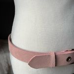 Pink suede leather belt 30 to 35 inches New York & company Size L Photo 4