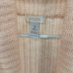Chico's  pale Pink open front Cardigan Ribbed Knit Sweater wool mohair blend L Photo 5