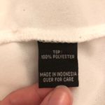 BCX  White Sheer Button Up Rhinestone Blouse M Photo 8