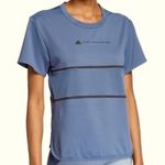 Adidas By Stella McCartney Run Loose Tee Women’s Size XS Blue Gray & Black EUC! Photo 6