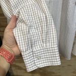 Lands' End LANDS’S END No Iron Pinpoint Oxford Plaid Button Up Top Women's Size 28W Career Photo 5