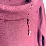 White House | Black Market WHBM Maroon Thick Cowl Neck Long Sleeve Sweater Size Medium Photo 4