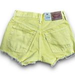 Levi's NWT  501 Yellow Jean Shorts Distressed High-Waisted Photo 0