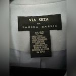 Via Seta by Sandra Harris 100% Silk Powder Blue Blazer Photo 6