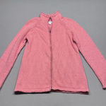 L.L.Bean Warm Coral Knit Zip Up Sweater Photo 0