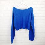 Wild Fable Blue Boho V Neck Pullover Sweater SZ L Photo 5