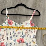 Old Navy  Floral Midi Dress - Cream with Red and Green Photo 6