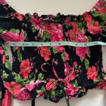 Revolve Floral Crop Smocked Long Sleeve Top Louise Position Italy Xs Photo 4