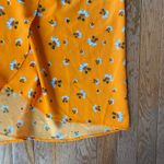 orange and white floral midi wrap skirt Size 6 Photo 4