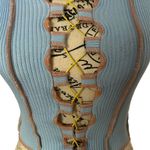 Brand New Baby Blue Peekaboo Top Size L Photo 2