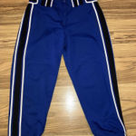 Boombah Women's Size 28 Royal Blue Black &‎ White Stripe Cropped Softball Pants Photo 0