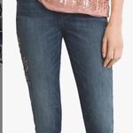 White House | Black Market WHBM Sequin Lace Jeans The Slim sz 2 EUC Photo 1