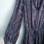 Joie  Black Paisley Silk Long Sleeve Dress Photo 3