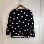 Pendleton  100% cotton black-and-white polkadot cardigan with 3/4 long sleeves L Photo 1