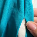 Amanda Uprichard Mohan Strapless Faux Leather Dress Marina Blue Photo 11