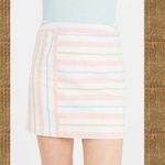 Altar'd State Altar’d State women’s size large striped pink blue lined skirt zips up side NWT Photo 13