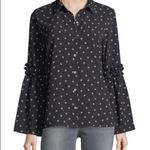 Waverly Grey Kyle Burton Front Fox Blouse XS Black Photo 0