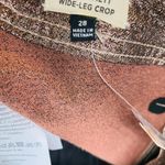 Madewell NEW  Slim Emmett Wide-Leg Crop Pants in Metallic Size 28 It Girl Luxury Photo 8