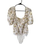 Free People  Intimately NEW Angela Floral Print Bodysuit Photo 1