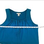 Nautica Teal Sleeveless Drawstring Keyhole Front Tank Top Size XS Photo 3