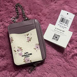 Coach purple flower zip card wallet Photo 0
