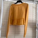 Free People  Sweet Jane Yellow Cropped Pullover Top – Indie Romantic Boho small Photo 2