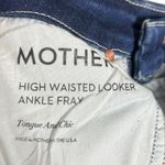 MOTHER The Looker High Waisted Ankle Fray Jeans Women’s 24 Blue Tongue And Chic Photo 8