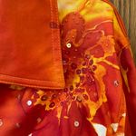 Diane Gilman Rare Floral Sequin Embellished Vibrant Jacket 1X Photo 1