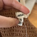 Aerie NWT Light Brown Satin Ruched Tie Mini Skirt Whimsygoth Y2K Coquette Photo 5