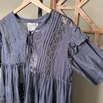 Johnny Was  Love Navy Eyelet Tunic Dress - Small NWT Photo 1