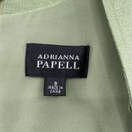 Adrianna Papell  Sheer Tiered Sheath Dress Light Green Short Cap Sleeve Womens 6 Photo 5