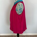 Anthropologie Isani Pleated Fuschia Button Blouse size Small Barbie Core Photo 1