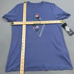Skechers NWT Sketchers Shirt S Blue Womens Diamond Forever Floral Everybody Tee Photo 3
