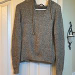 Crave fame Grayish Green Knit Hoodie Sweater Photo 0
